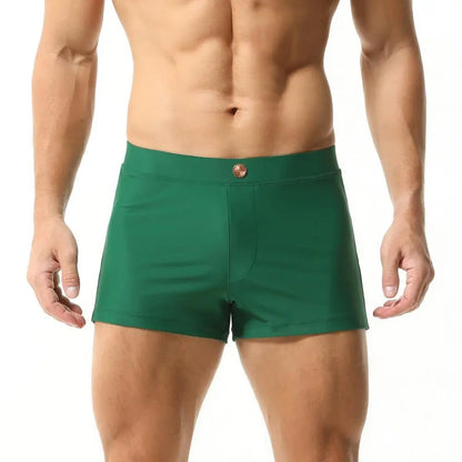 SEOBEAN Men’s Swim Trunks – Quick-Dry, Stretch Nylon + Spandex, Multiple Colors & Sizes