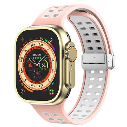 Magnetic Buckle Silicone Apple Watch Band Series 11/10/9/8/7/6/5/4/ SE / Ultra 1/2/3