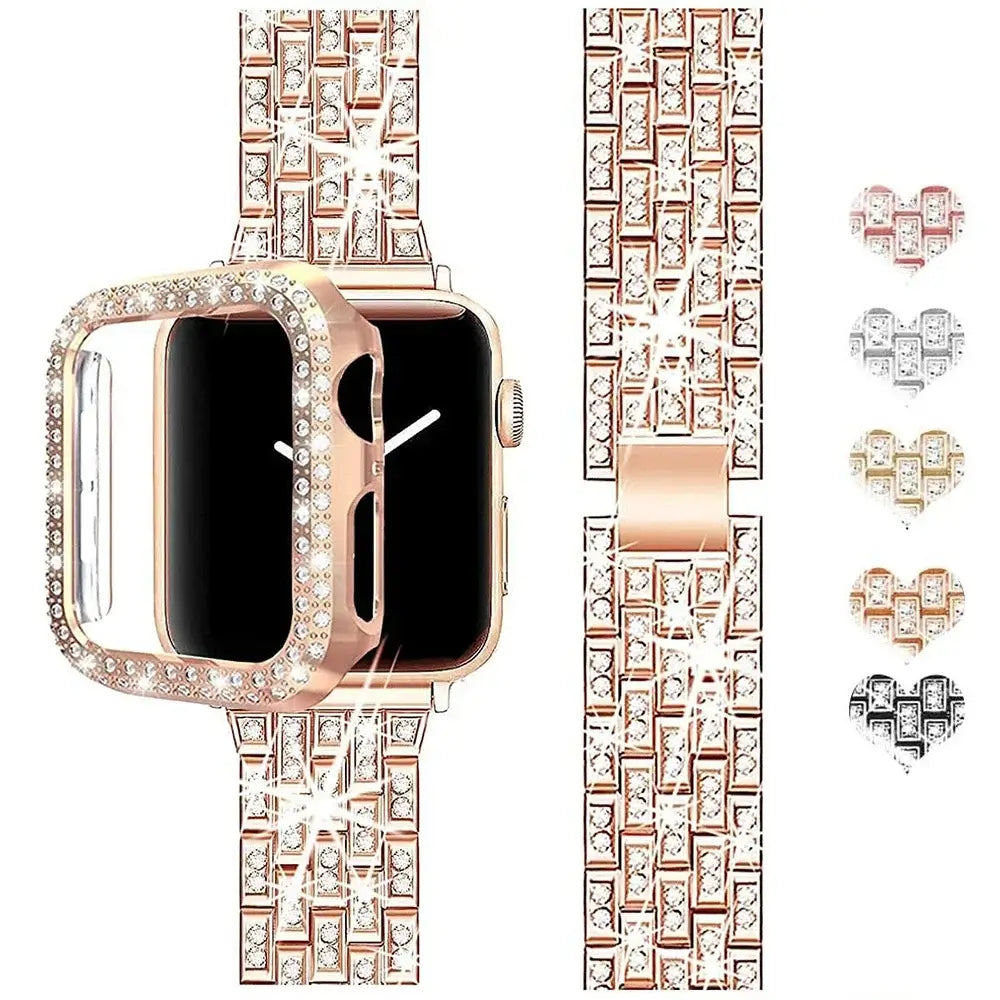 Apple Watch Bedazzled Stainless Steel Strap - Elegant Design