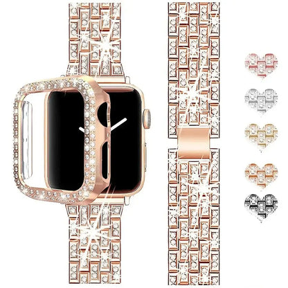 Apple Watch Bedazzled Stainless Steel Strap - Elegant Design