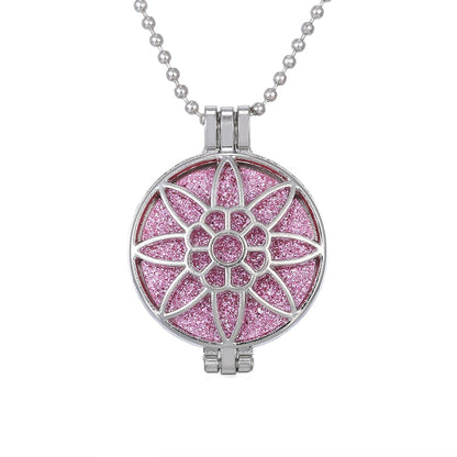 New Aromatherapy Diffuser Necklace Vintage Flower Butterfly Open Locket Aroma Pendant Perfume Essential Oil Diffuser Necklace