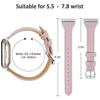 Fitbit Versa & Sense Leather Band - Classic and Stylish