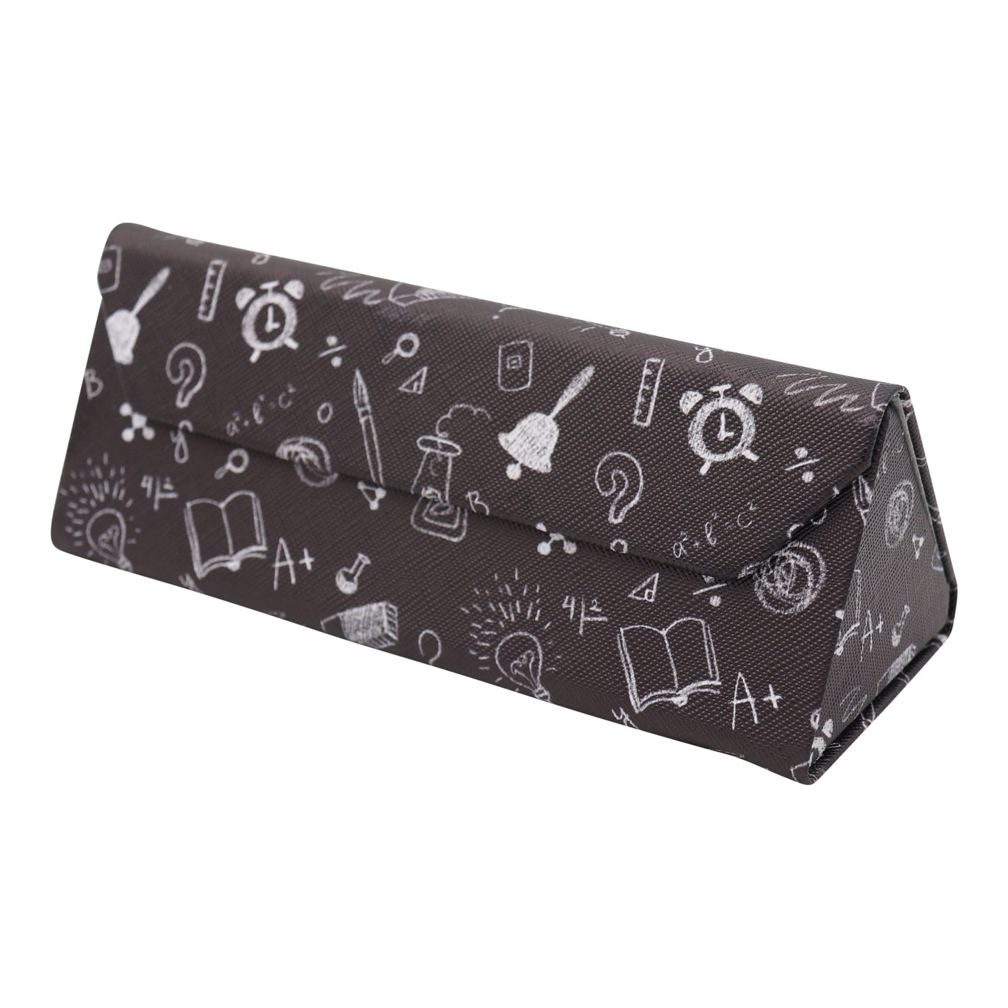 Science Print Glasses Case - Vegan Leather Magic Folding Hardcase