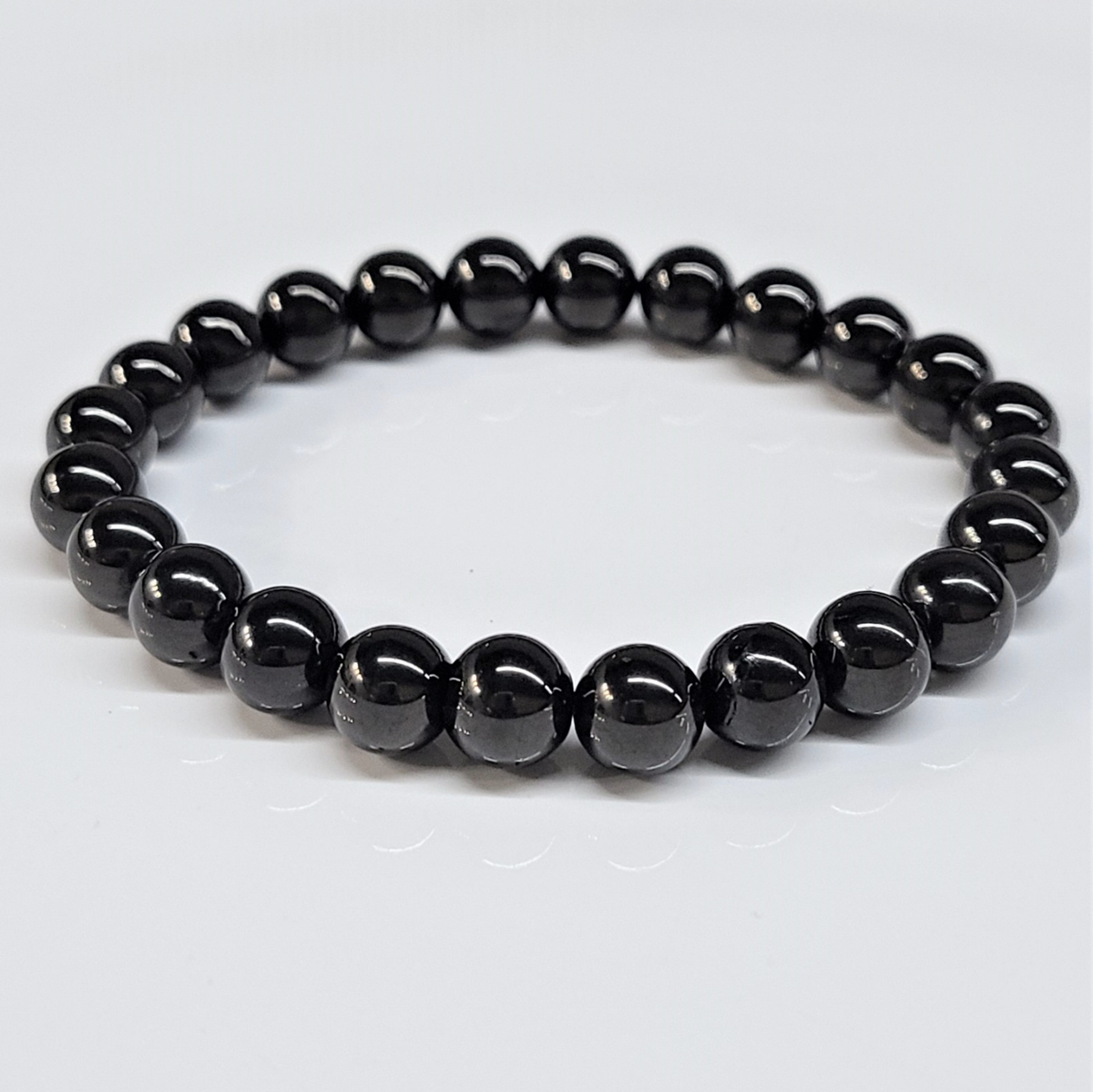 Jet Round Bead Bracelet - The Healer