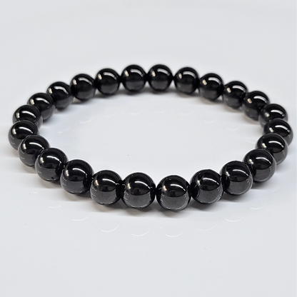 Jet Round Bead Bracelet - The Healer