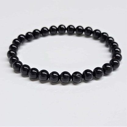 Jet Round Bead Bracelet - The Healer