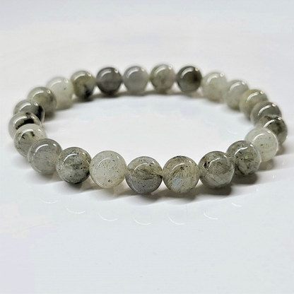Labradorite Round Bead Bracelet - Stone of Magick