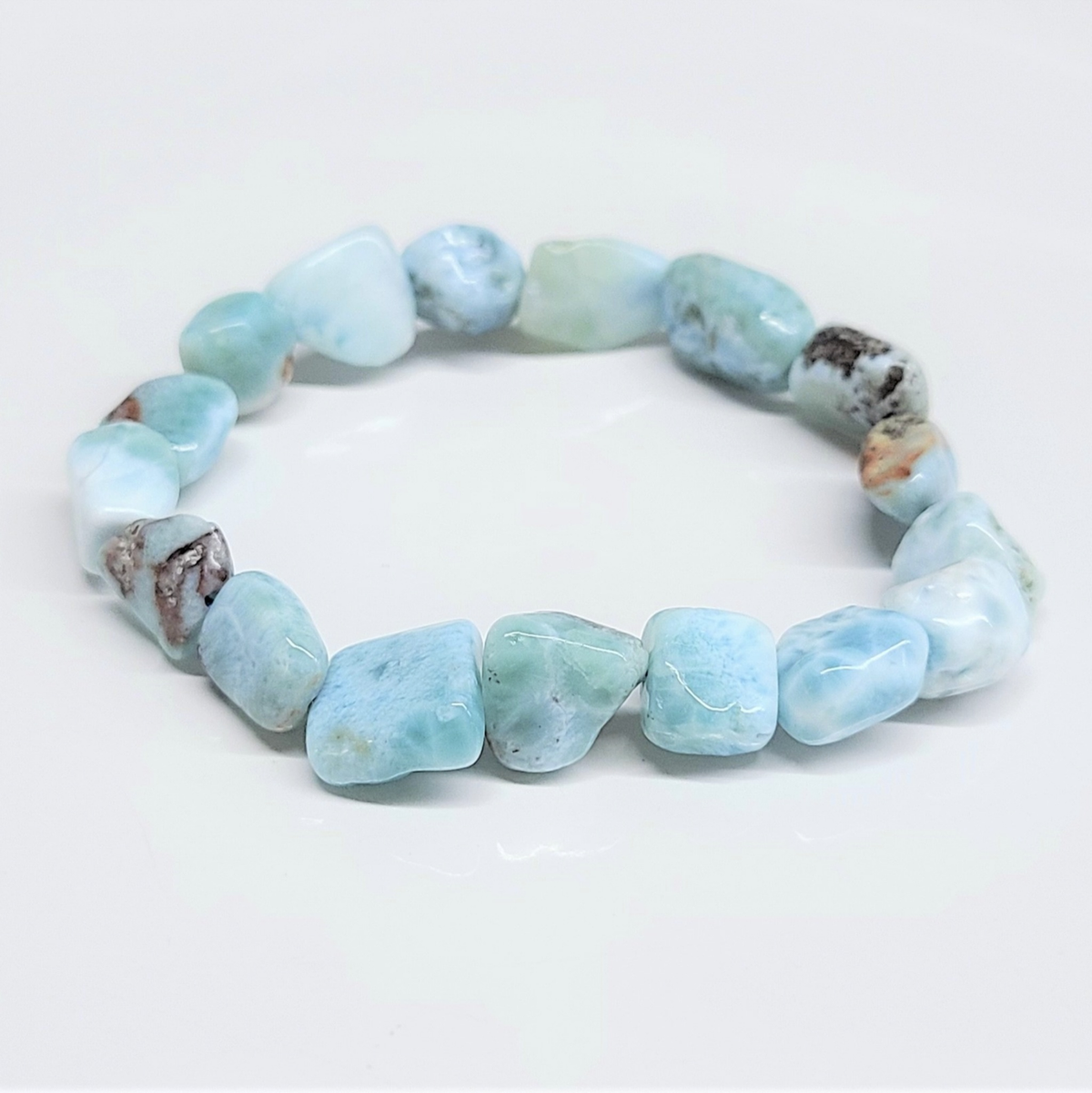 Larimar Natural Tumbled Bracelet