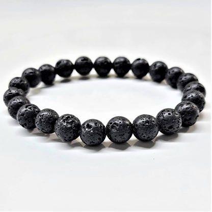 Lava Stone Round Bead Bracelet - The Phoenix Stone