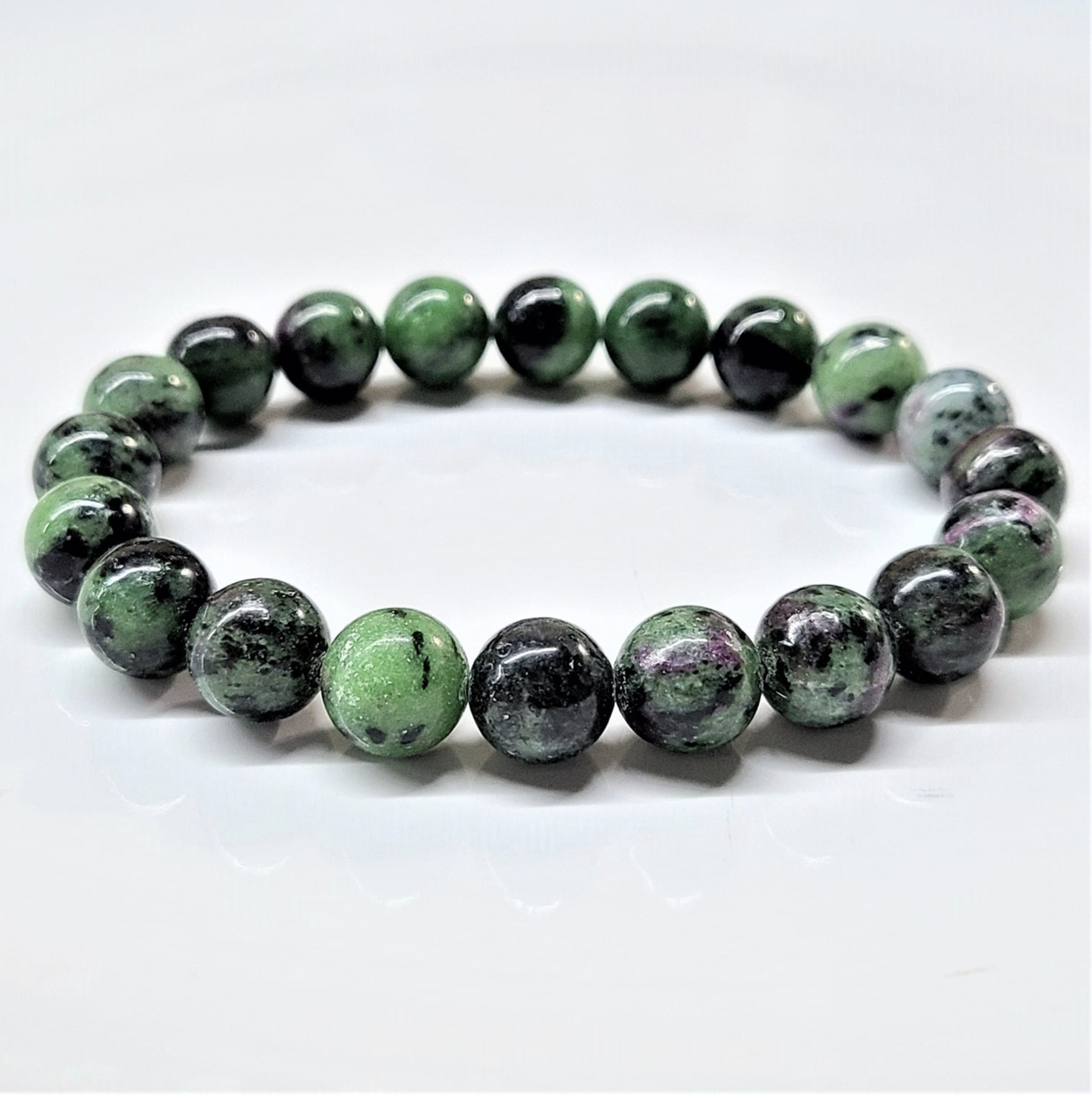 Ruby Zoisite Round Bead Bracelet - The Anti Lazy Stone