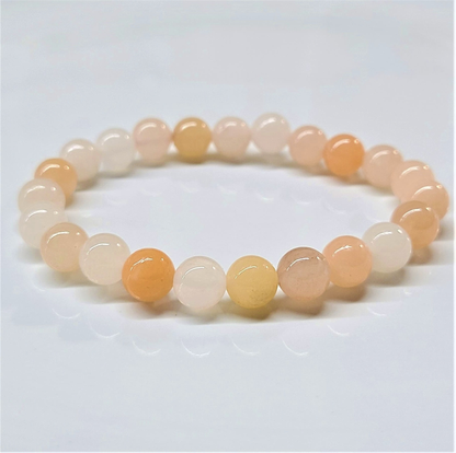 Pink Aventurine Round Bead Bracelet
