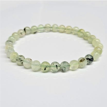 Prehnite Round Bead Bracelet