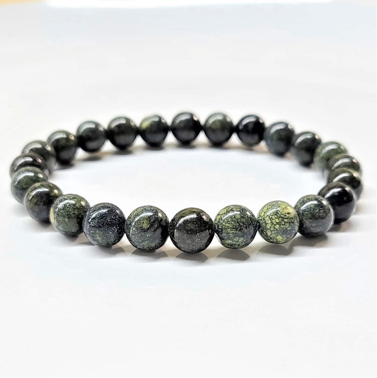 Serpentine Round Bead Bracelet - Kundalini Awakening