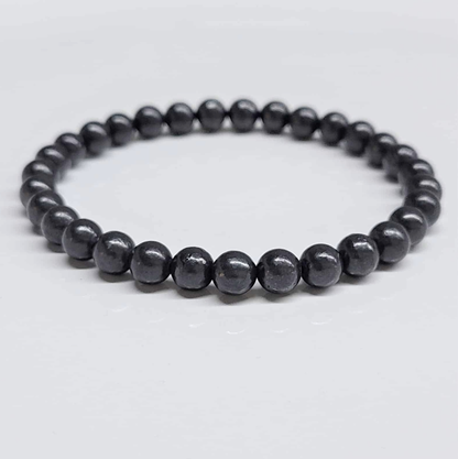 Shungite Round Bead Bracelet - Stone of Purification & Protection