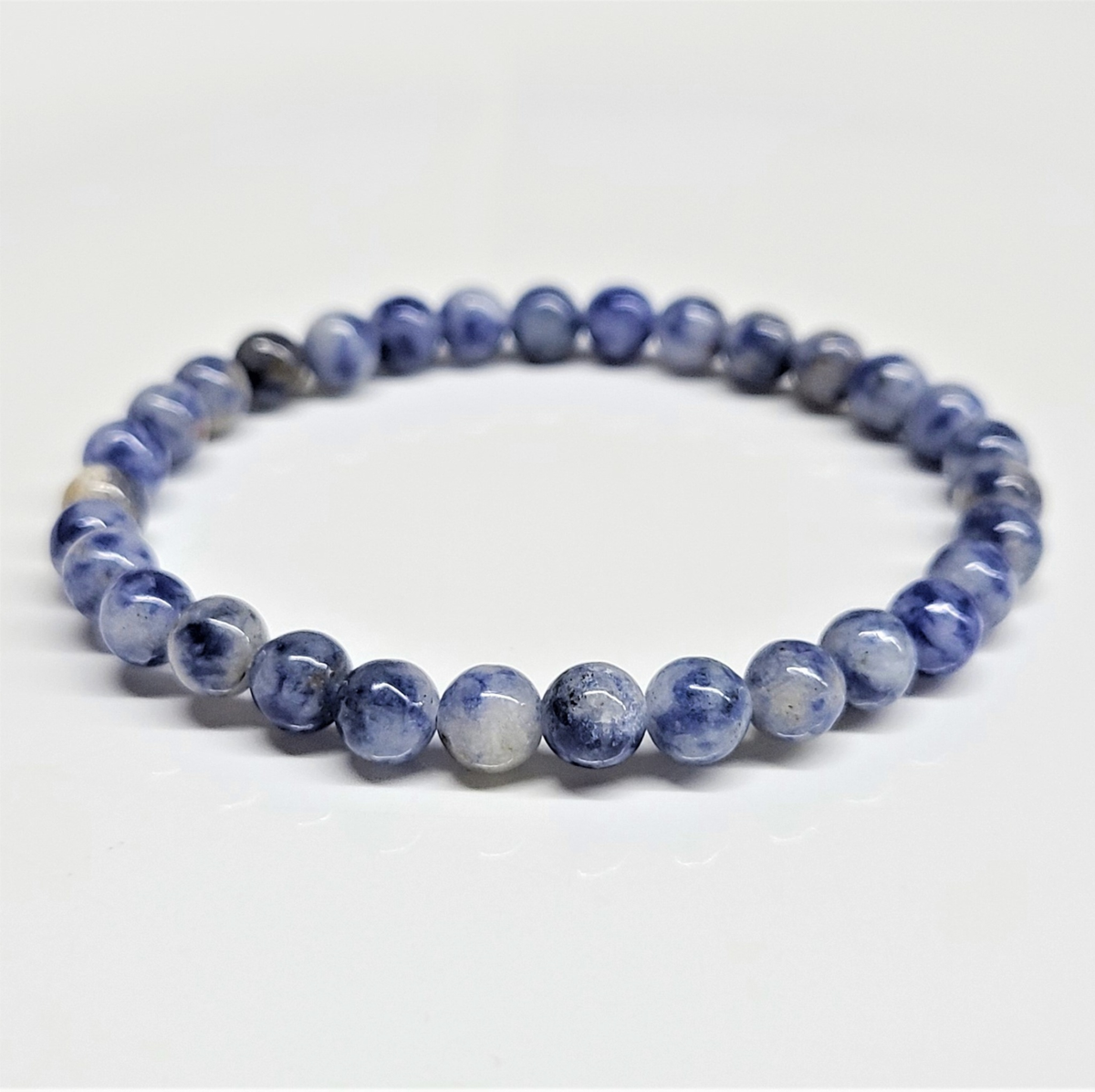 Sodalite Round Bead Bracelet - Eliminates Confusion