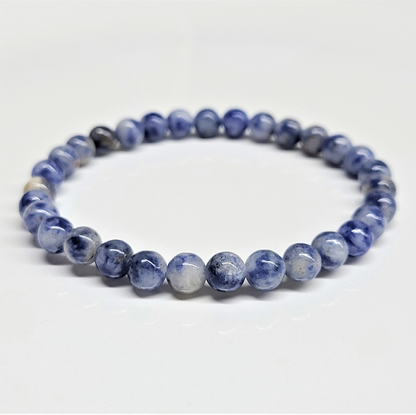 Sodalite Round Bead Bracelet - Eliminates Confusion