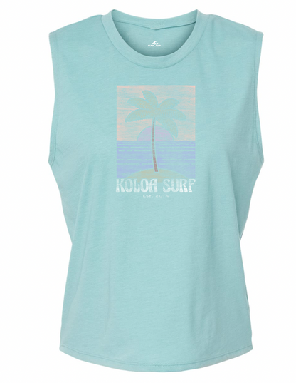 Koloa Boho Palm Crop Muscle Tank