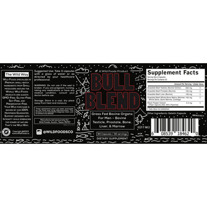 Wholesale case of 10 - The Bull Blend - Beef Organs for Hormone Support