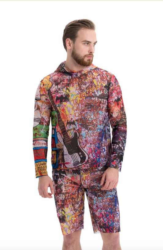 Men's Smart T-shirt with and without Hood SPF protection SKELETON STEPH
