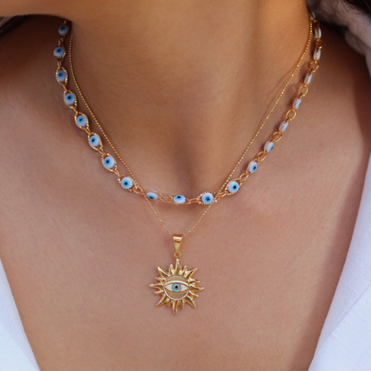 Sapphire Evil Eye Necklaces Choker