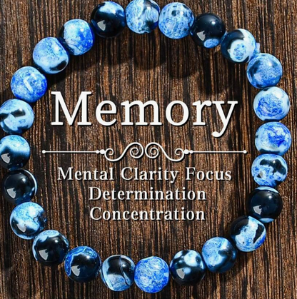 Memory Bracelet Natural Bluestone - Mental Clarity, Focus, Concentration