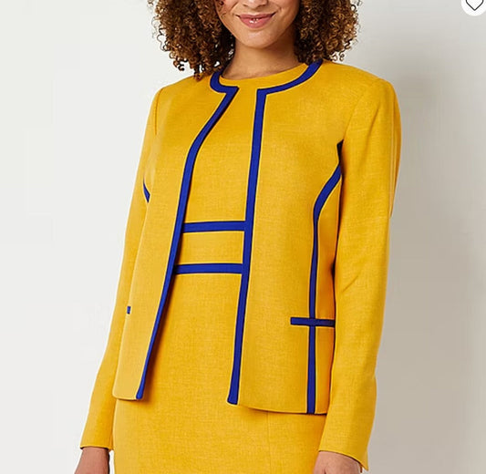 Black Label by Evan-Picone Womens Classic Fit Suit Jacket