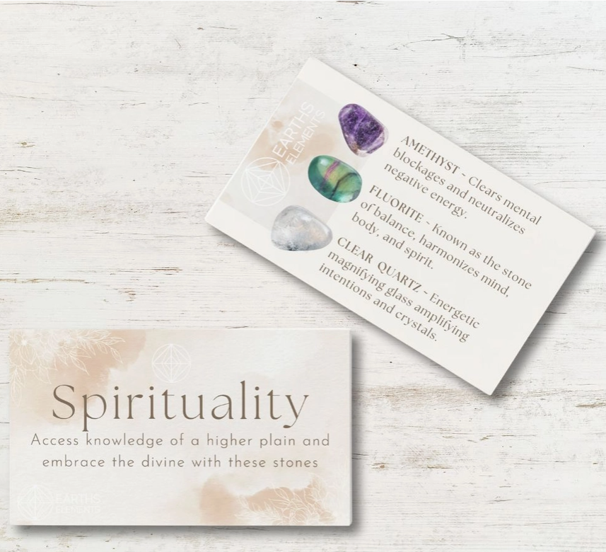 Intentions Bracelet Set – Spirituality (Clear Quartz, Amethyst & Fluorite)
