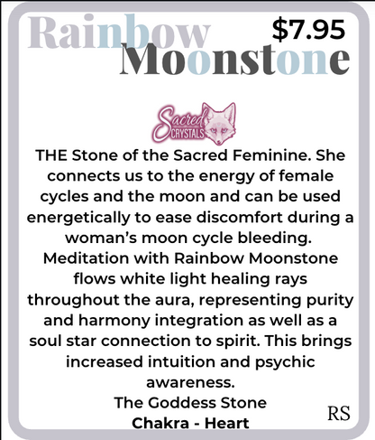 Rough Rainbow Moonstone – A+ Grade Raw Stone from India