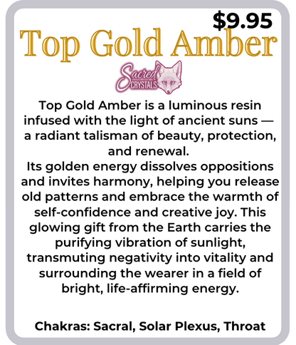 Rough Top Gold Amber – Raw Stone from Indonesia