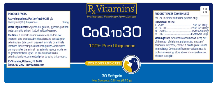 CELLULAR HEALTH /  Ubiquinol For Pets