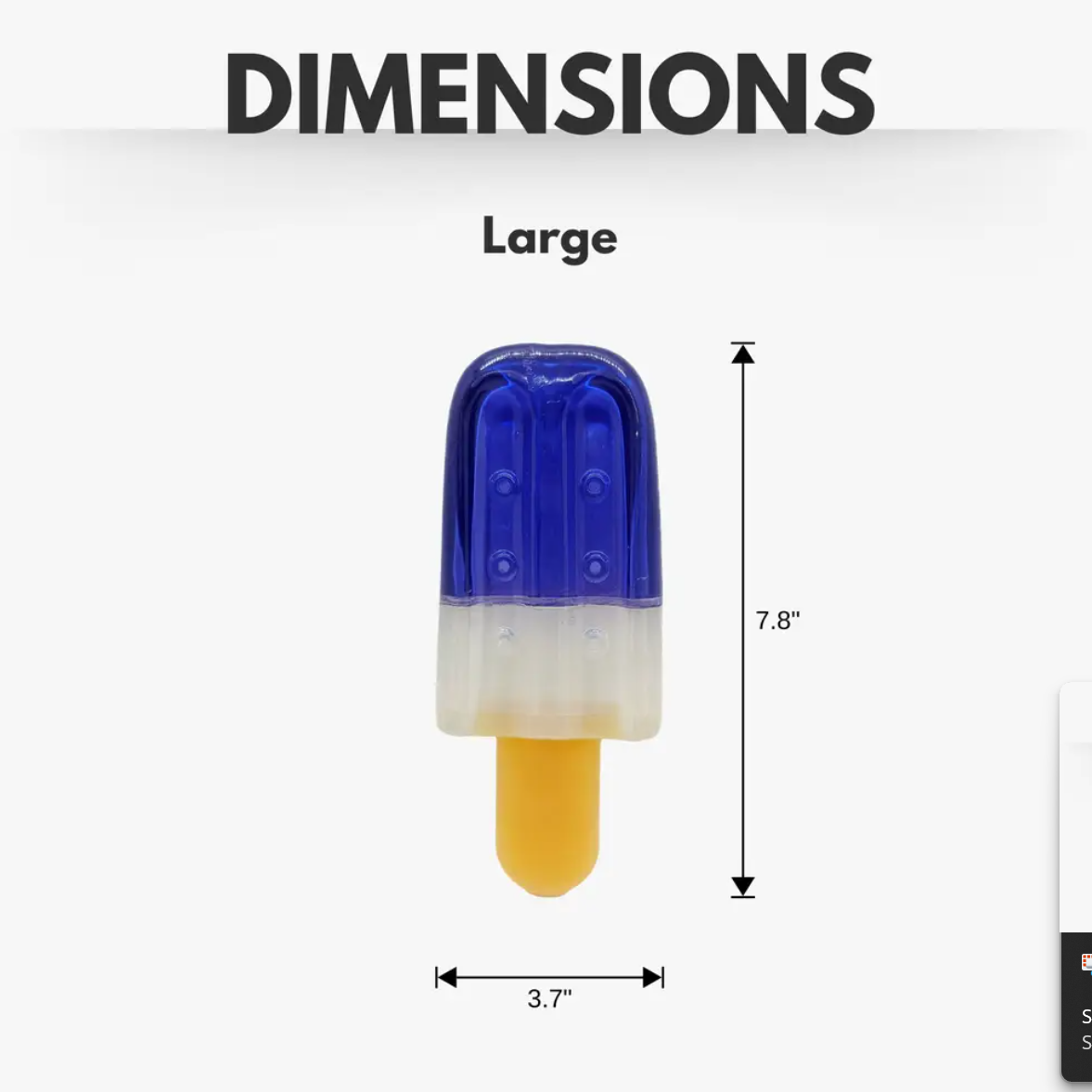 Popsicle-Shaped Freezable Dog Toy – 100% Natural Rubber Chew Toy