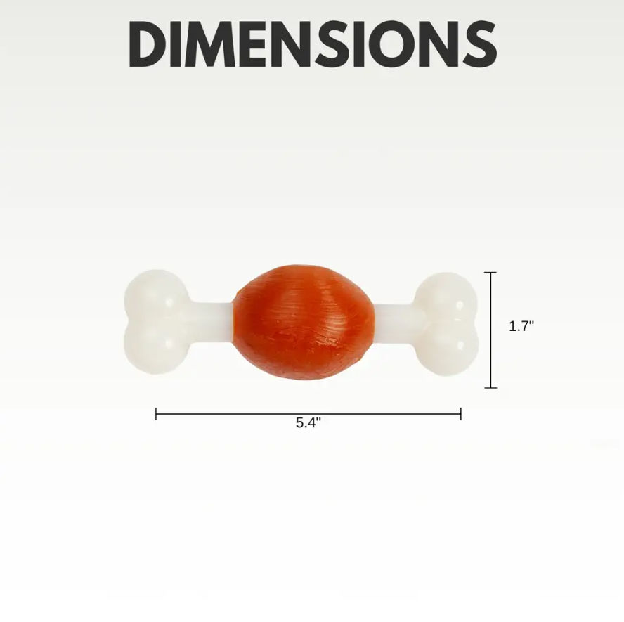 Country Living TPR & Nylon Bone Dog Chew Toy - Beef-Flavored, Ideal for Small Dogs