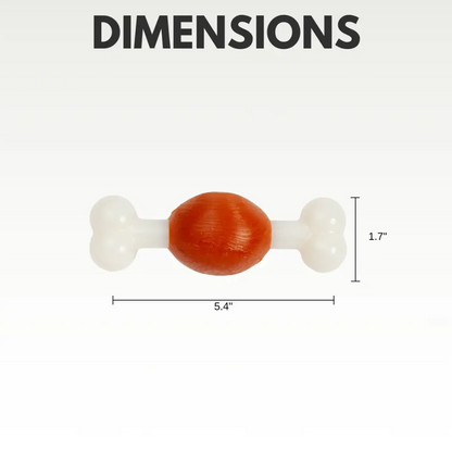 Country Living TPR & Nylon Bone Dog Chew Toy - Beef-Flavored, Ideal for Small Dogs