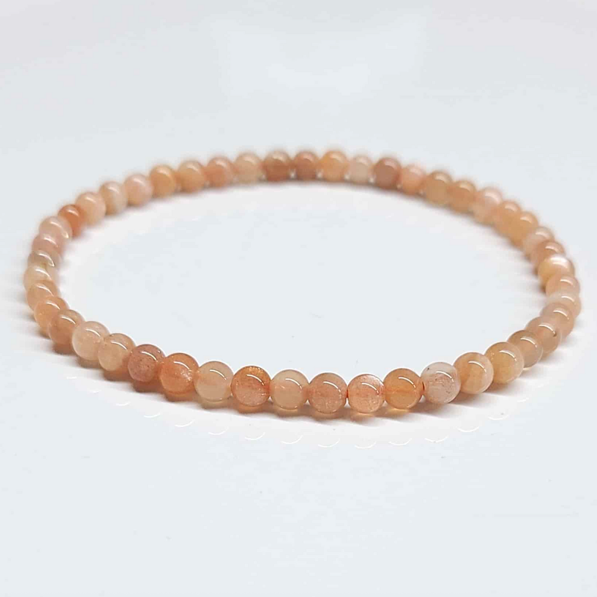 Moonstone Round Bead Bracelet - The Traveler's Stone