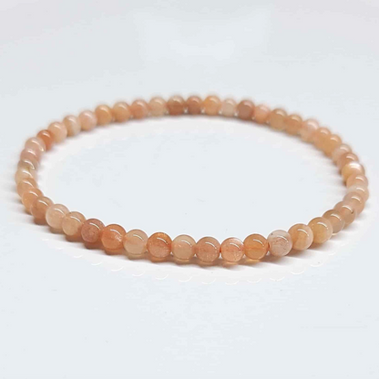 Moonstone Round Bead Bracelet - The Traveler's Stone
