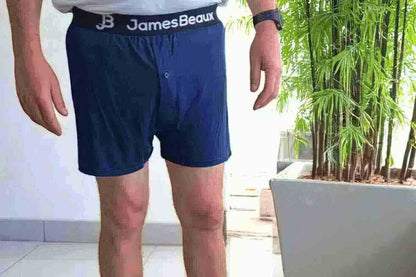 Boxer Shorts for Men Gray Bamboo Boxer Shorts by James Beaux