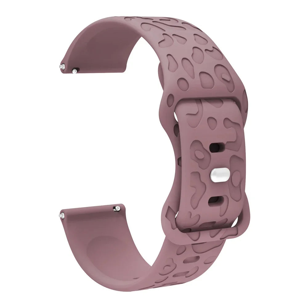 Samsung Galaxy Watch 7, 6, 5, 4 & FE Leopard Print Silicone Band