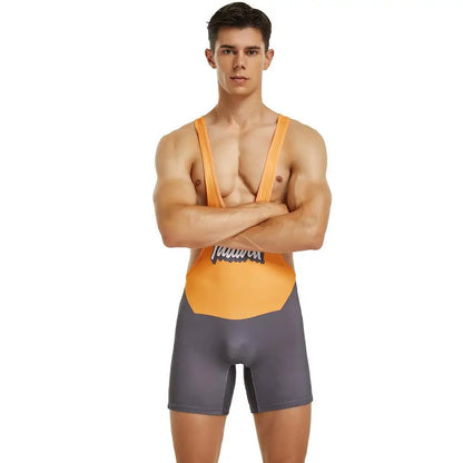Tauwell Athletic Cream wrestling singlet