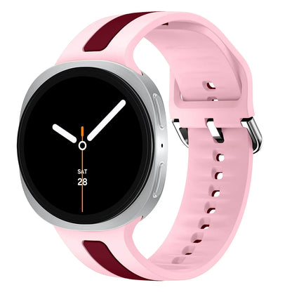 Samsung Galaxy Watch8, 8 Classic & 9 Two-Tone Stripe Silicone Band