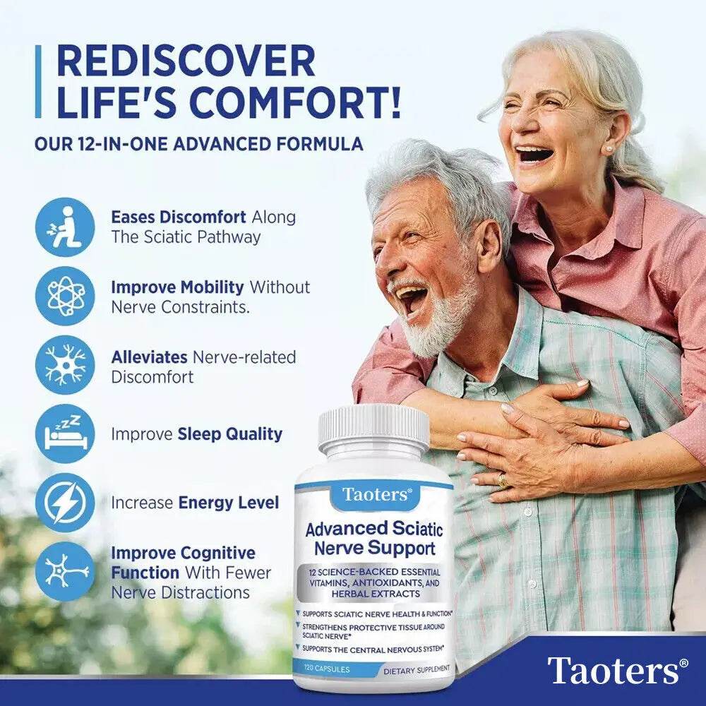 Advanced Sciatic Nerve Support Essential Alpha Lipoic Acid Vitamins, Antioxidants Support Sciatic Nerve Health and Function