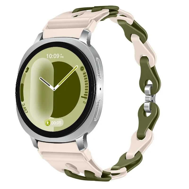Samsung Galaxy Watch8, 9 & Ultra Silicone Chain Link Band