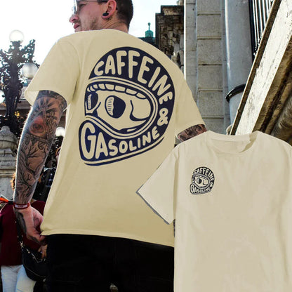 Caffeine & Gasoline Graphic Cotton T-shirt Unisex