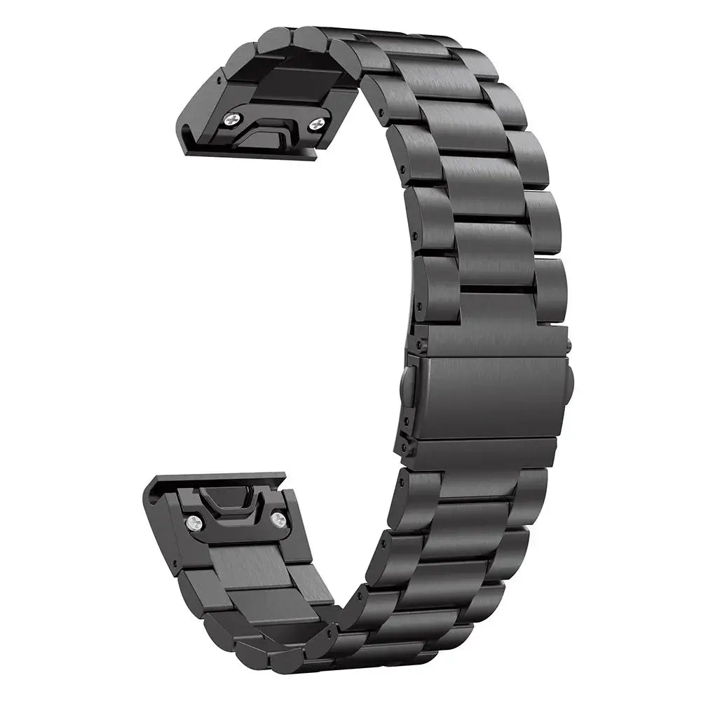 Garmin QuickFit 22/26mm Stainless Steel Three-Link Band