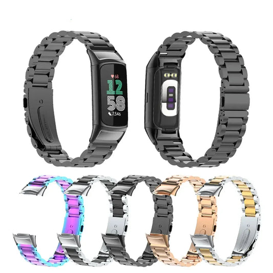 Stainless Steel Strap for Fitbit Charge 6 5 - Metal Band