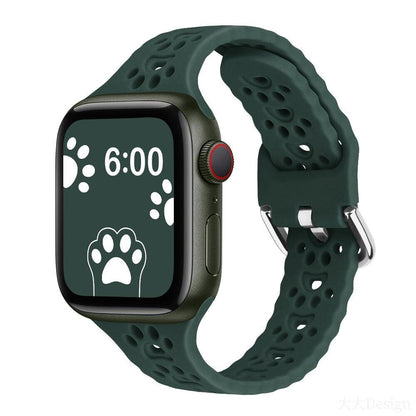 Cat Paw Print Silicone Band for Apple Watch | Series 11, 10, Ultra & More