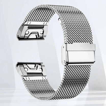 Garmin Stainless Steel Band - Durable Metal Strap Bracelet