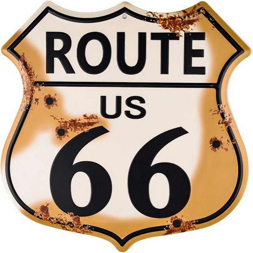 Route 66 American Dreams Shield Metal Tin Signs Posters
