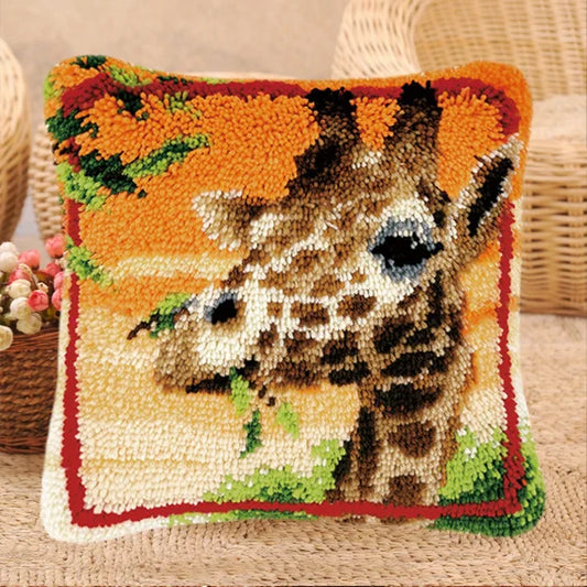 Giraffe Pillow Latch hook kit