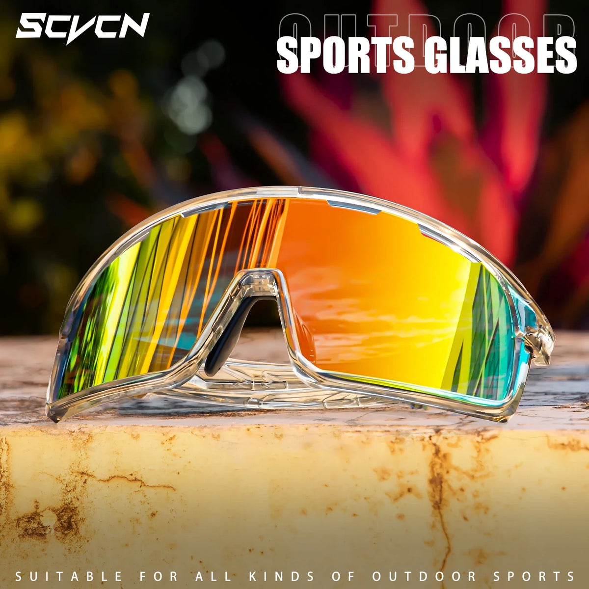 SCVCN Sports Photochromic Sunglasses Men Outdoor Bicycle Cycling Glasses Women Driving Bike Eyewear UV400 Climbing Goggles