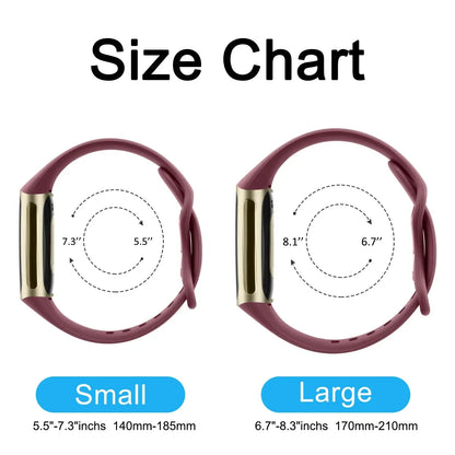 Fitbit Charge 5 6 Silicone Band - Comfortable Stylish Design
